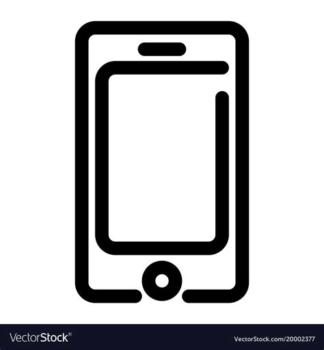 Smartphone icon mobile phone symbol outline Vector Image