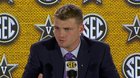 Vanderbilt QB Kyle Shurmur at SEC Media Days - YouTube