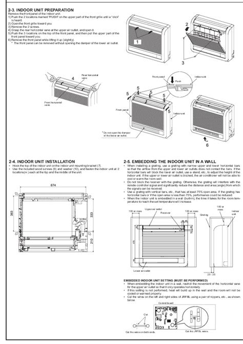 Mitsubishi JG79A145H03 Floor Mounted Air Conditioner Installation Manual