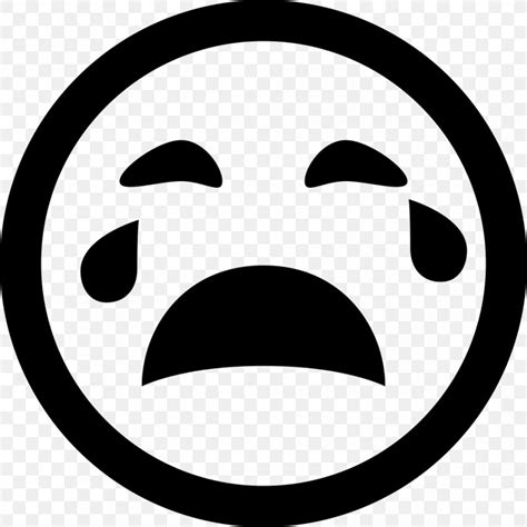 Emoticon Crying Clip Art, PNG, 980x980px, Emoticon, Black And White, Crying, Face, Facial ...