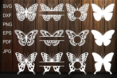 Butterfly SVG, Butterfly Monogram Frame, Butterfly Template