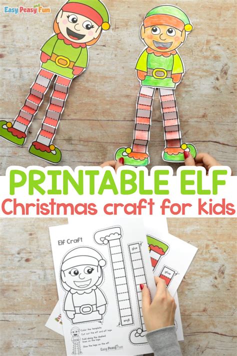 Printable Elf Christmas Craft - Easy Peasy and Fun