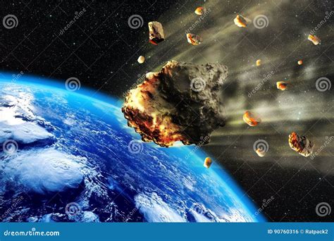 Meteor Entering Earth Atmosphere Stock Photography | CartoonDealer.com ...