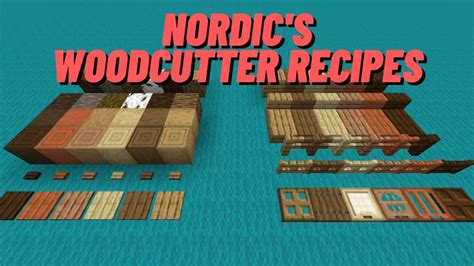 [1.18] Nordic's Woodcutter Recipes Minecraft Data Pack