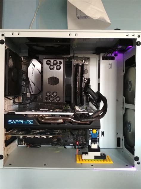 My build, with a DIY Lego GPU support : r/pcmasterrace