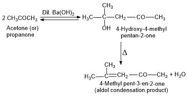 Write chemical equations for the following reactions :i Propanone is ...