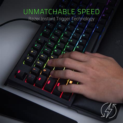 Razer BlackWidow TE Chroma v2 TKL Tenkeyless Mechanical Gaming Keyboard: Yellow Key Switches ...