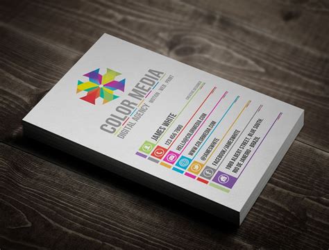 Color Business Card | Business card design, Printing business cards ...