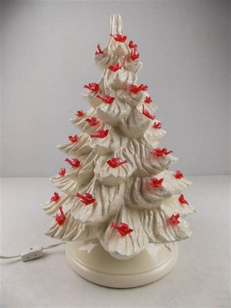 White Ceramic Christmas Tree With Lights | Home Inspiration