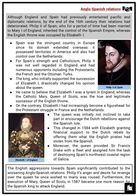 Spanish Armada Facts, Worksheets, Philip II, Events & Aftermath