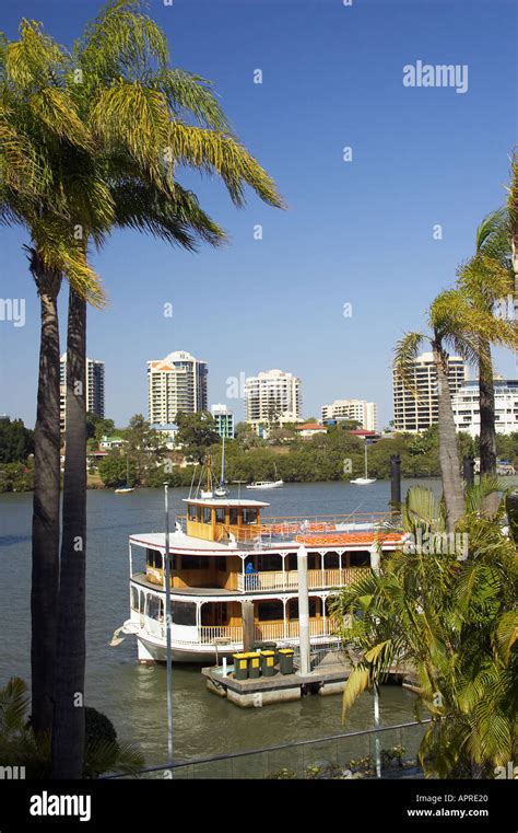 Paddle Steamer Brisbane River Brisbane Queensland Australia Stock Photo ...