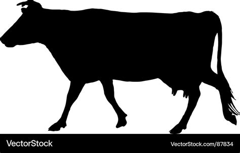 Cow silhouette Royalty Free Vector Image - VectorStock