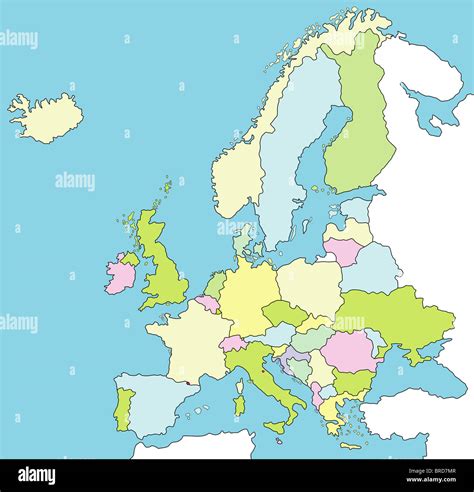 High Resolution Political Map Of Europe