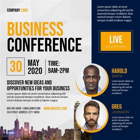 Business Conference | Conference poster, Conference poster template, Conference design