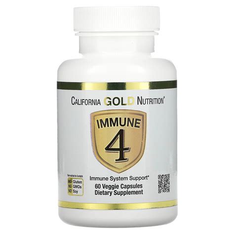 California Gold Nutrition, Immune 4, Immune System Support, 60 Veggie Capsules - iHerb