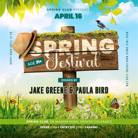 Spring Festival Flyer and Instagram Template | Awesomeflyer