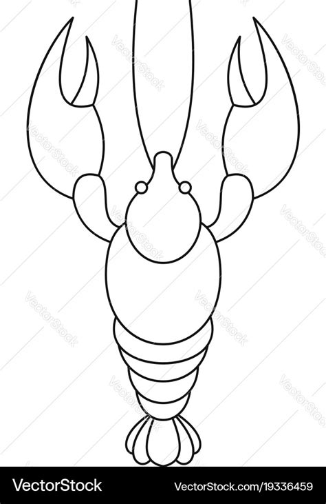 Lobster icon outline style Royalty Free Vector Image