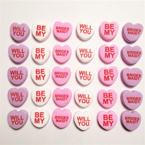 Will you be my bridesmaid custom candy hearts from MyCustomCandy.com ...