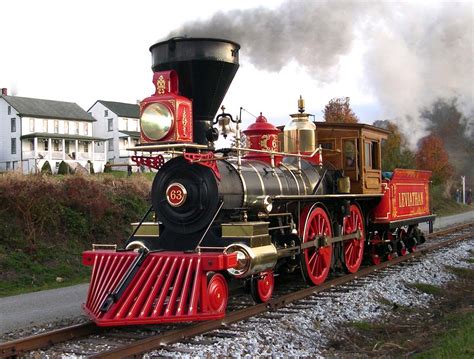 Leviathan #63, a 4-4-0 "American" locomotive built by the Schenectady ...