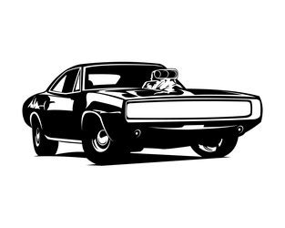 Dodge charger car silhouette Royalty Free Vector Image