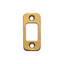 Brass Finish Deadbolt Strike Plate - American Mobile Home Supply