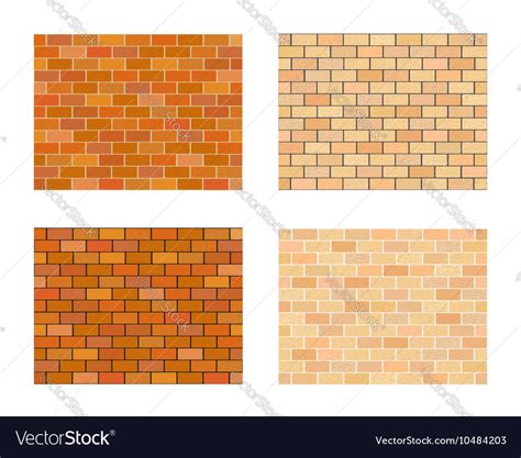 Collection of bricks different color on white Vector Image