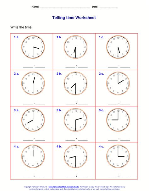 Telling Time Worksheet - Free Printable, Digital, & PDF - Worksheets Library