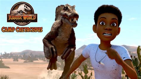 Darius Outruns the Spinosaurus | JURASSIC WORLD CAMP CRETACEOUS ...