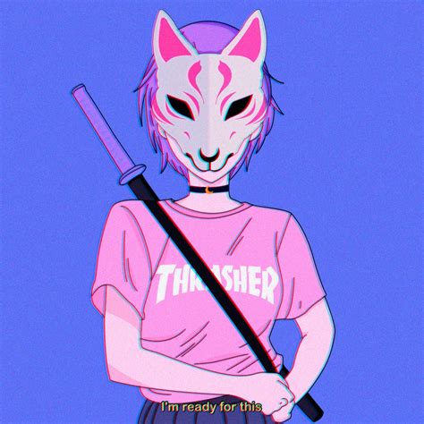 Aesthetic Anime Girl With Mask - WORDBLOG