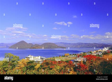 Lake Toya and Hot Spring Resort Stock Photo - Alamy