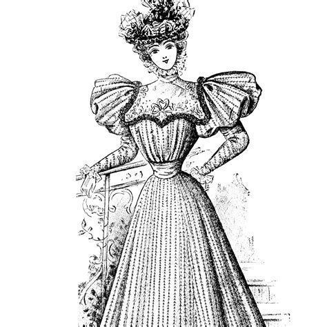 Victorian Lady Clip Art - Old Design Shop Blog