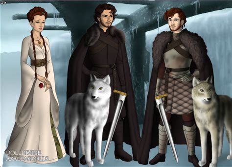 Sansa Stark, Jon Snow, and Robb Stark by NightmareInMyHead on DeviantArt