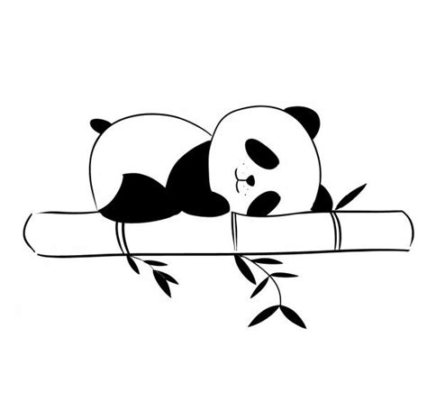 Panda With Bamboo Drawing | Free download on ClipArtMag