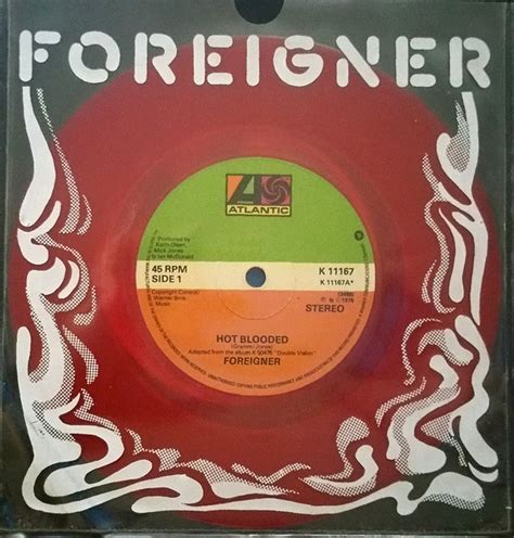 Foreigner - Hot Blooded (1978, Red, Vinyl) | Discogs