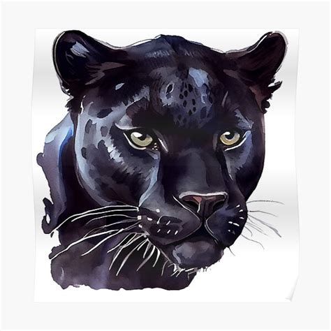 "Black Panther Art, Watercolor Painting" Poster for Sale by KOTOdesign ...