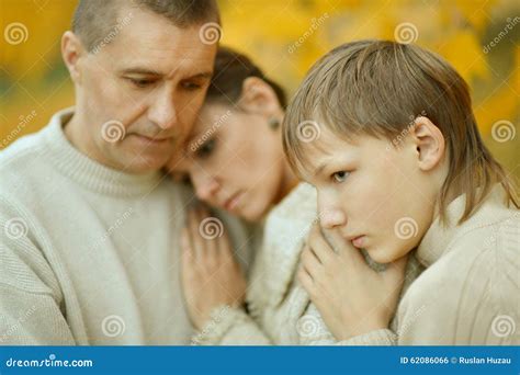 Portrait Of A Sad Family Stock Photo - Image: 62086066