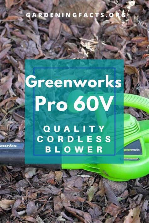 Greenworks Pro 60V Blower | Greenworks, Blowers, Backpack blowers