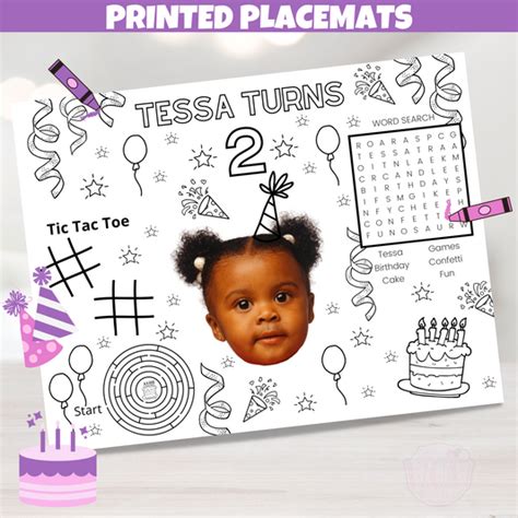 Custom Birthday Party Favor Coloring Sheet Placemats – tagged ...