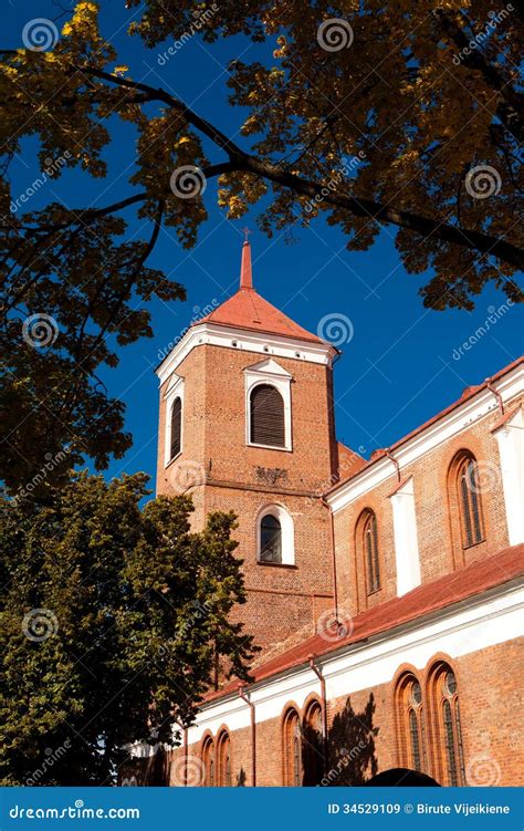 Kaunas Cathedral Basilica stock image. Image of tree - 34529109