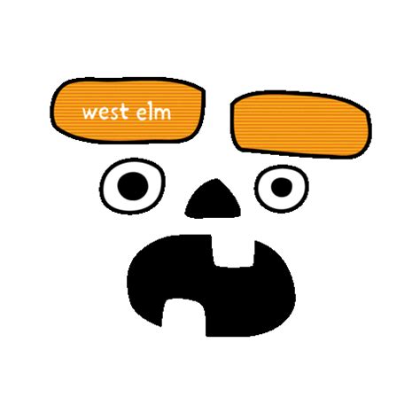 Halloween Face Sticker by west elm for iOS & Android | GIPHY