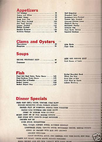 THE ORIGINAL TOOTS SHOR RESTAURANT 1944 DINNER MENU | #42155257