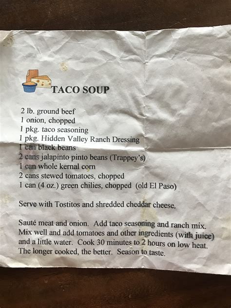 Hidden Valley Ranch Dressing Taco Soup Recipe at Christa Sander blog