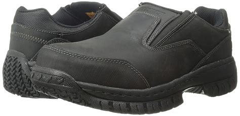 Skechers Mens Hartan Leather Steel toe Slip On Safety Shoes, Black, Size 13.0 3E | eBay