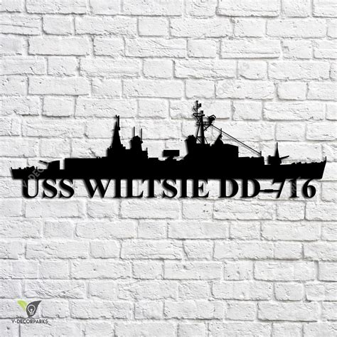 Uss Kirk Ff-1087 Navy Ship Metal Art, Navy Ships Silhouette Metal Gift ...