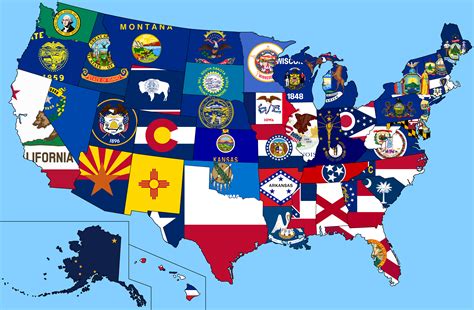 I made a Flag Map of the States of the USA : vexillology