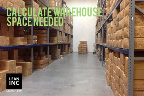 Estimate Warehouse Space Needed - Calculator - Calculate Square Footage - Lean Inc