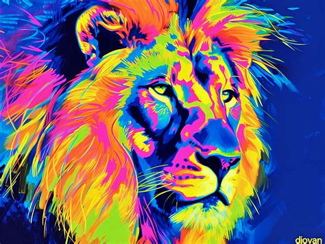 Fascinating Lion Pop Art Portrait Free Stock Photo - Public Domain Pictures