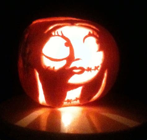 My pumpkin carving from a few years ago. Sally from The Nightmare Before Christmas. | Pumpkin ...