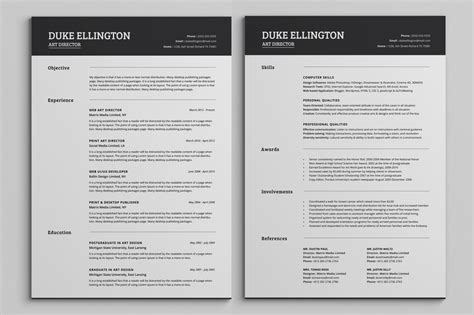 Résumé Templates Paper & Party Supplies CV Template Professional CV Modern Resume Classy Resume ...