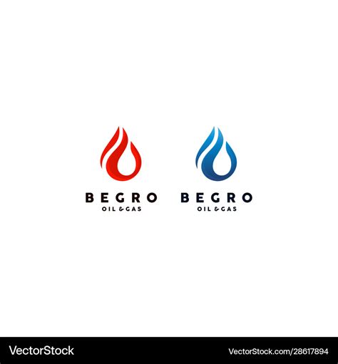 Oil and gas logo design template Royalty Free Vector Image